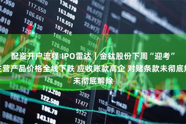 配资开户流程 IPO雷达|金钛股份下周“迎考”!主营产品价格全线下跌 应收账款高企 对赌条款未彻底解除